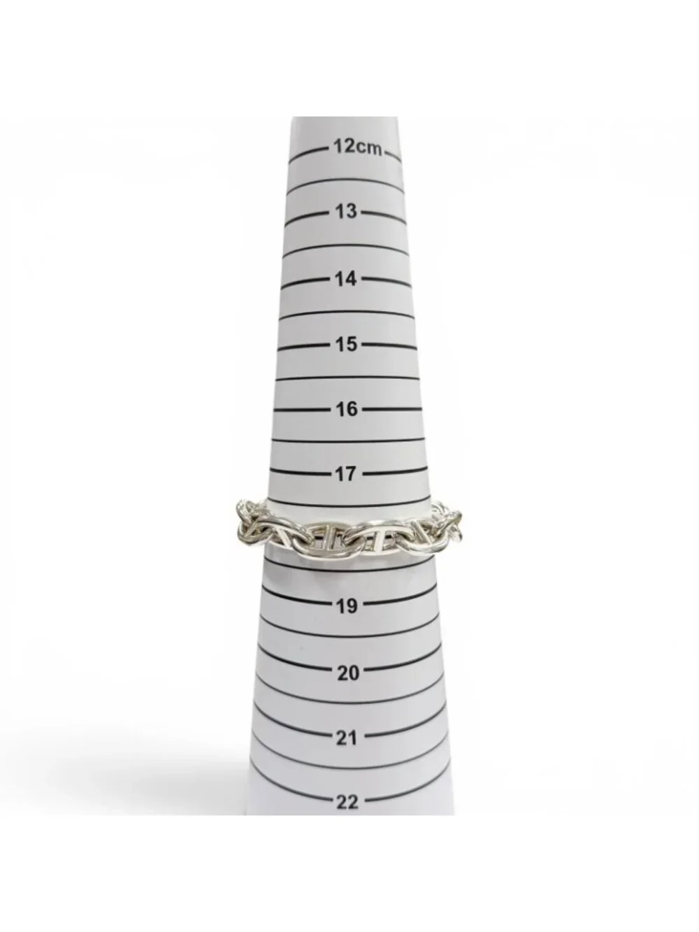 Hermes Chaine D'ancre TGM 12 Links Chain Bracelet Silver
